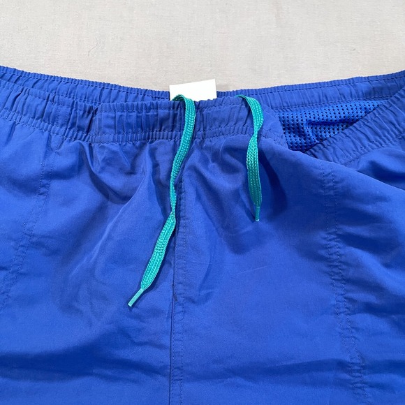 VINTAGE Y2K Speedo Swim Shorts Trunks Mens L Blue 5" Inseam Mesh Lined Swim Surf - Picture 4 of 7
